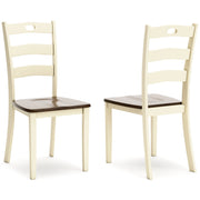 Woodanville - Dining Room Side Chair (Set of 2) - Cream / Brown - R&R Furniture Gallery (Fountain Valley, CA)