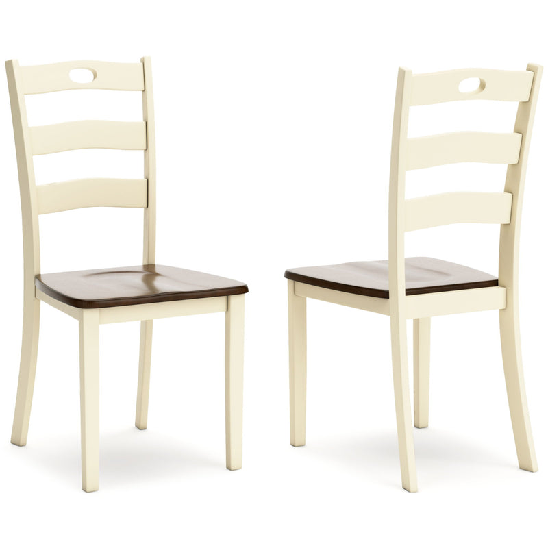 Woodanville - Dining Room Side Chair (Set of 2) - Cream / Brown - R&R Furniture Gallery (Fountain Valley, CA)