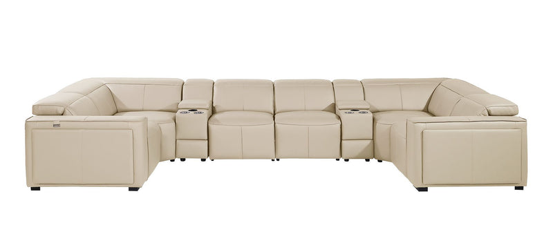 1224 - 8-Piece U-Shaped Sectional Sofa In With 2 Power Recliners & Power Headrests