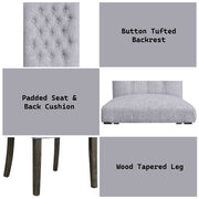 Merel - Side Chair (Set of 2) - Gray Linen & Gray Oak - R&R Furniture Gallery (Fountain Valley, CA)