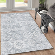 Toucan - 5' X 7' Washable Non - Slip Area Rug - Silver - R&R Furniture Gallery (Fountain Valley, CA)