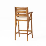 Barstool With Soft Curved Lines And Sturdy Frame (Set of 2) - Brown - R&R Furniture Gallery (Fountain Valley, CA)
