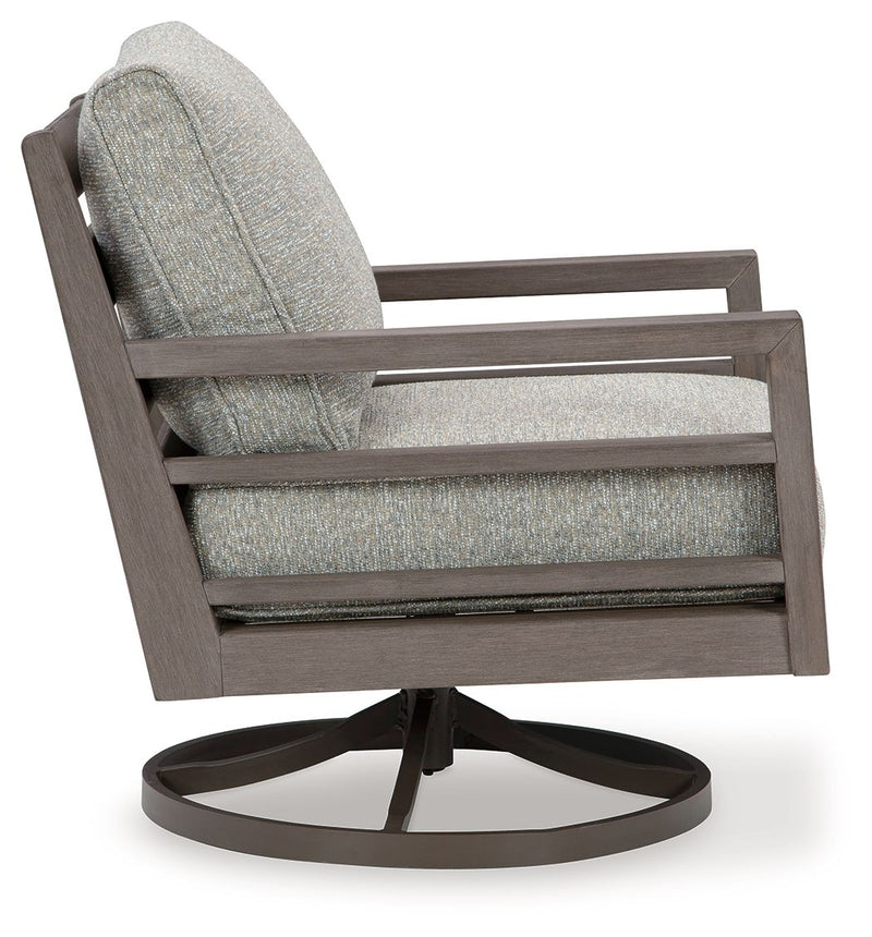 Hillside Barn - Swivel Lounge W/ Cushion - Gray / Brown - R&R Furniture Gallery (Fountain Valley, CA)