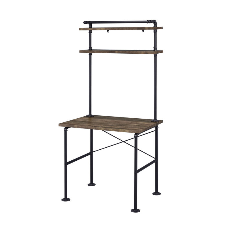 Ensata - Writing Desk - Rustic Oak & Black - R&R Furniture Gallery (Fountain Valley, CA)