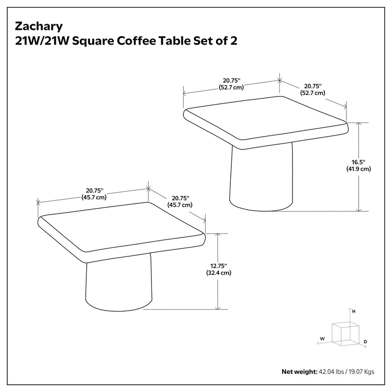 Zachary - 2 Piece Set Cast Aluminum Coffee Table - Black - R&R Furniture Gallery (Fountain Valley, CA)
