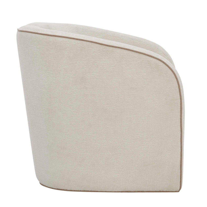 Vega - Ecru Swivel Chair - White