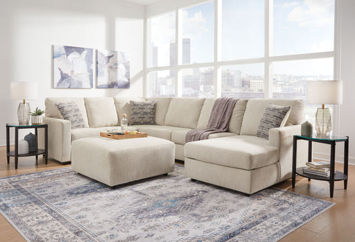 Signature Design by Ashley Edenfield 4-piece living room set with sofa, loveseat, and armchair in neutral upholstery.