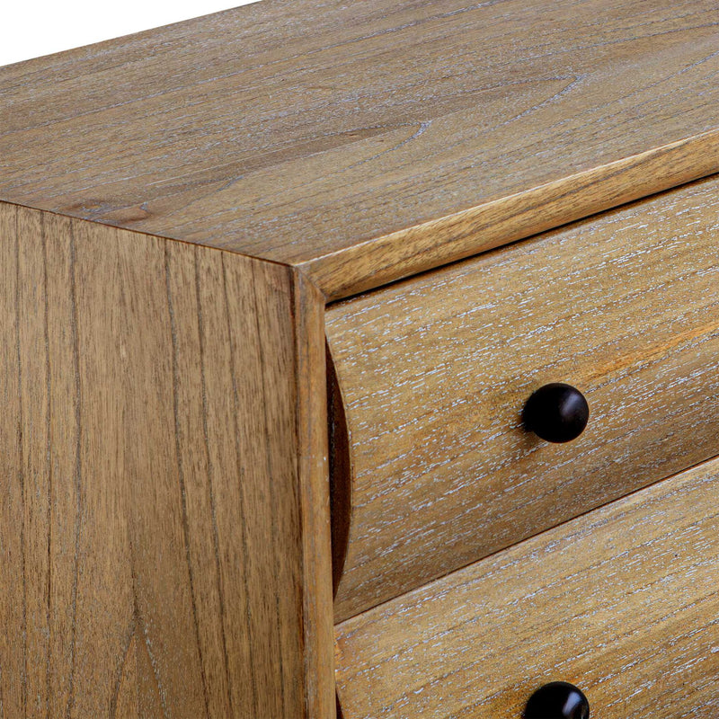 Millard - Curved 4 Drawer Chest - Woodtone