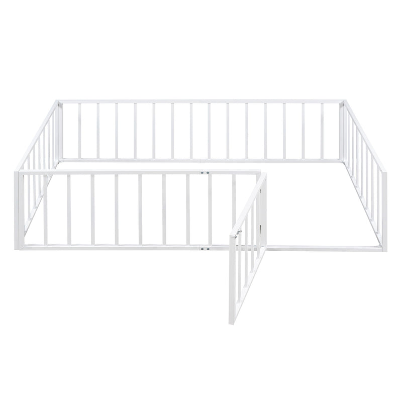 Metal Floor Bed Frame With Fence And Door - R&R Furniture Gallery (Fountain Valley, CA)
