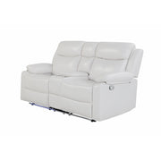 Blanche - Console Reclining Loveseat With LED Lights And Speakers - R&R Furniture Gallery (Fountain Valley, CA)