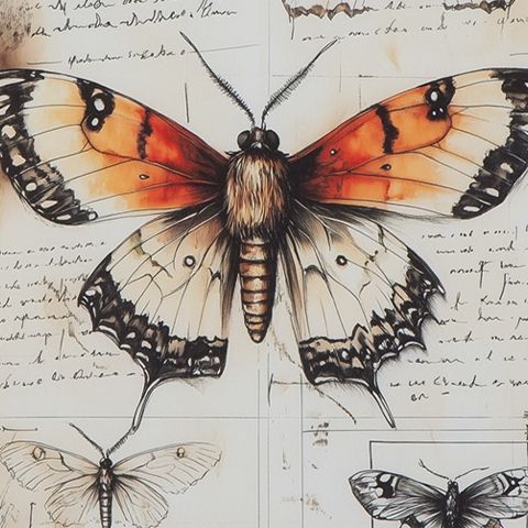 Jossletts - Wall Art Set (Set of 3) - Orange / Black / Ivory - R&R Furniture Gallery (Fountain Valley, CA)