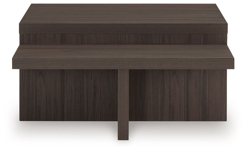 Zendex - Occasional Table Set (Set of 2) - Brown - R&R Furniture Gallery (Fountain Valley, CA)