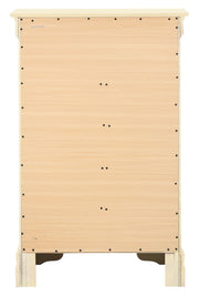 Louis Phillipe accent chest by Glory Furniture featuring a wooden finish, elegant design, and multiple storage drawers.