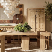 Jennifer Taylor Home Rowan storage cabinet with natural finish, double doors, and accent design for stylish home organization.