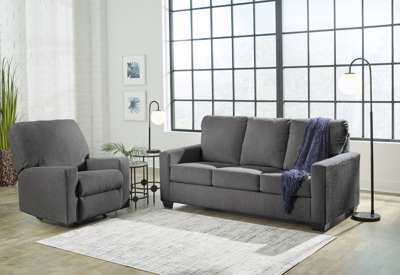 Signature Design by Ashley Rannis 2-piece living room set with a sofa and loveseat in modern fabric, perfect for a stylish living space.