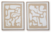 Waldett - Wall Art Set (Set of 2) - Beige / White - R&R Furniture Gallery (Fountain Valley, CA)