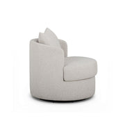 TOV Furniture Silvi swivel chair with a modern design, featuring a cushioned seat and backrest in a neutral fabric.
