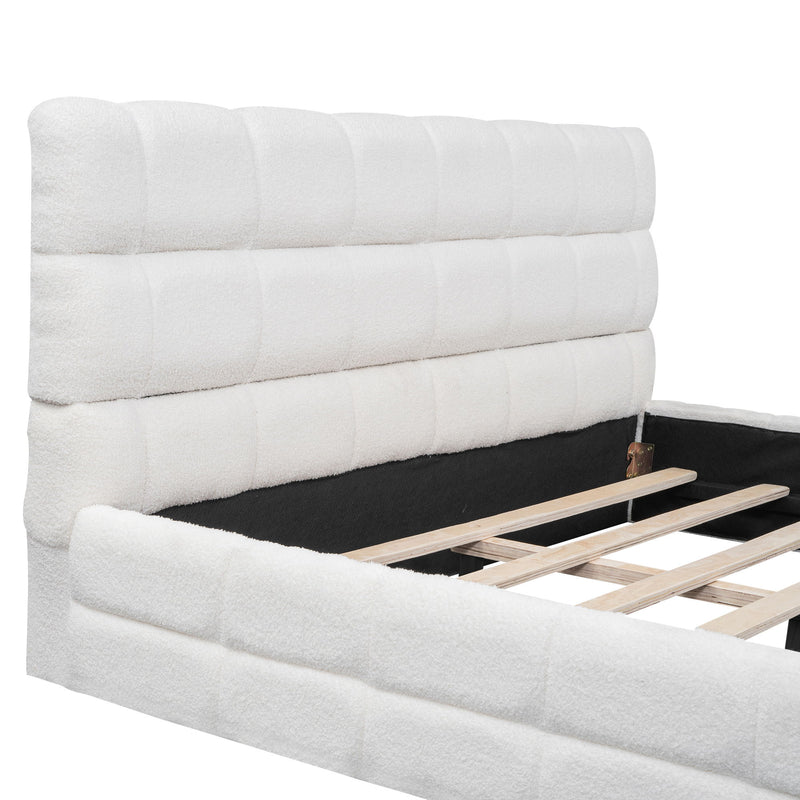 Upholstered Platform Bed With Headboard - R&R Furniture Gallery (Fountain Valley, CA)