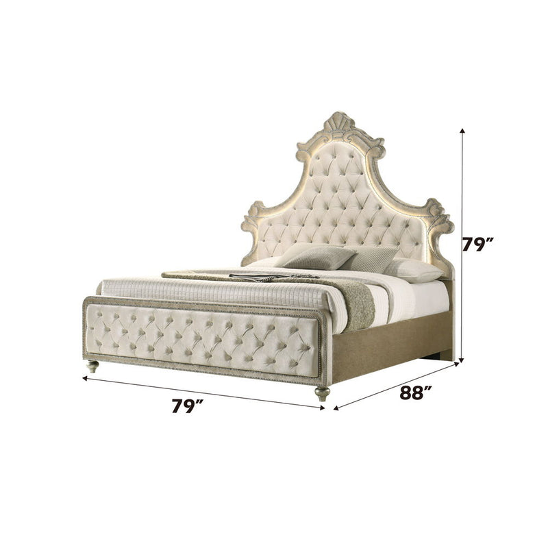 Lucienne - Bed With LED - R&R Furniture Gallery (Fountain Valley, CA)