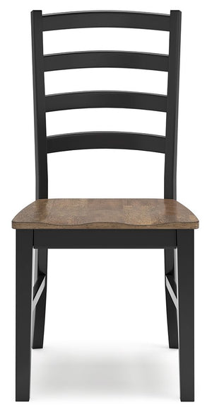Wildenauer - Dining Room Side Chair (Set of 2) - Brown / Black - R&R Furniture Gallery (Fountain Valley, CA)