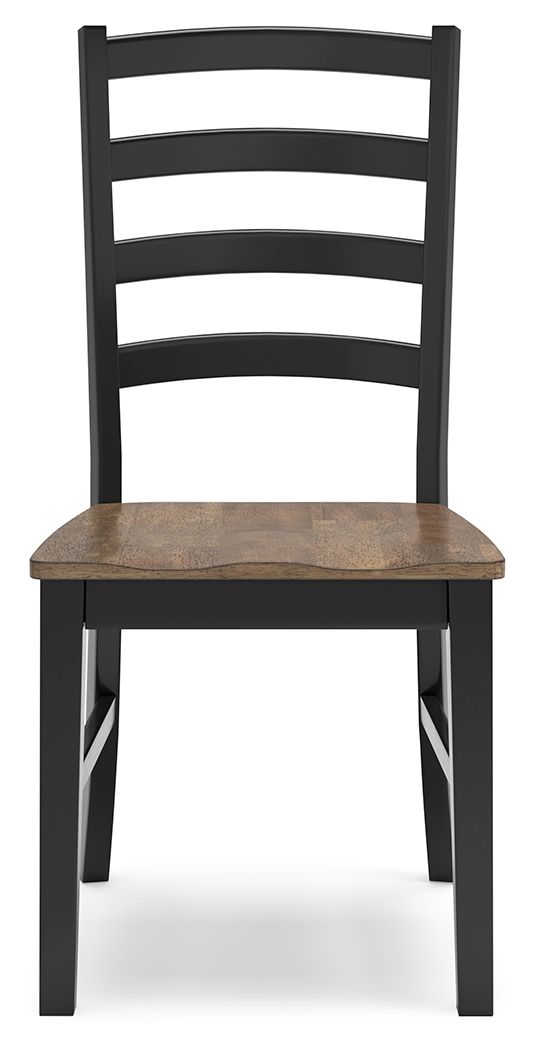 Wildenauer - Dining Room Side Chair (Set of 2) - Brown / Black - R&R Furniture Gallery (Fountain Valley, CA)