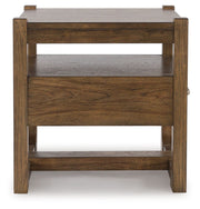 Cabalynn - Square End Table - Light Brown - R&R Furniture Gallery (Fountain Valley, CA)