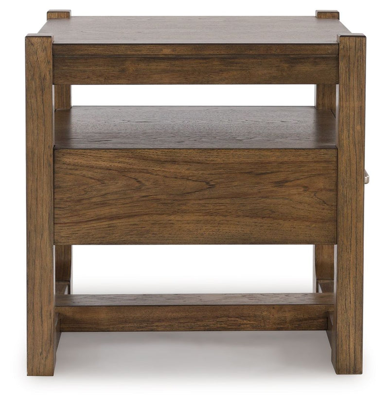 Cabalynn - Square End Table - Light Brown - R&R Furniture Gallery (Fountain Valley, CA)