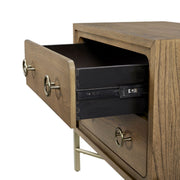 2 Drawer Nightstand With USB - Latte - R&R Furniture Gallery (Fountain Valley, CA)