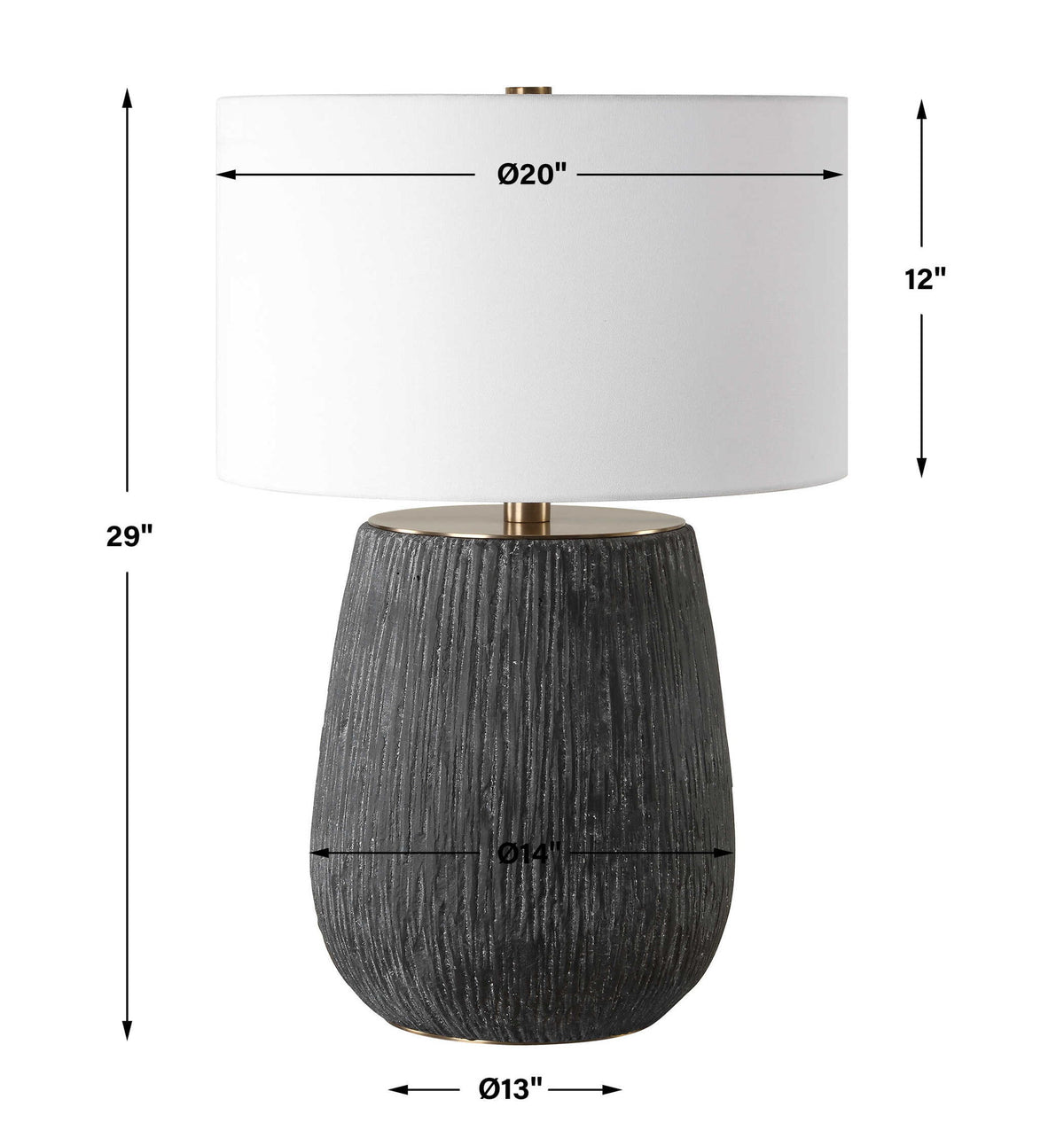 Americana - Aged Black Table Lamp