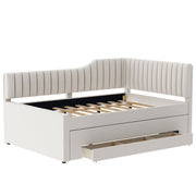 Upholstered Daybed With Trundle And 3 Drawers - R&R Furniture Gallery (Fountain Valley, CA)