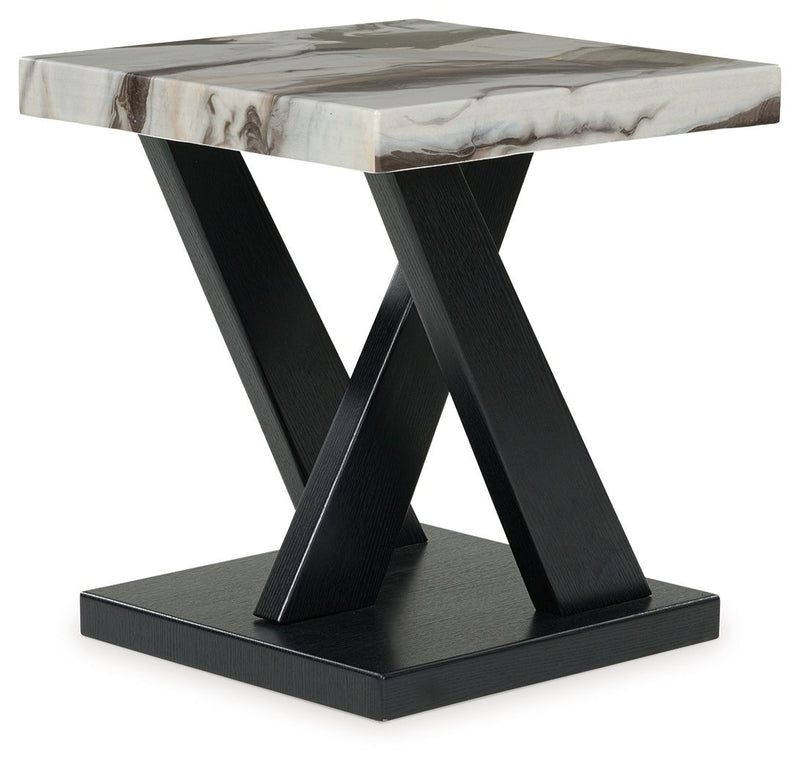 Cendill - Occasional Table Set (Set of 3) - Dark Brown / White / Black - R&R Furniture Gallery (Fountain Valley, CA)