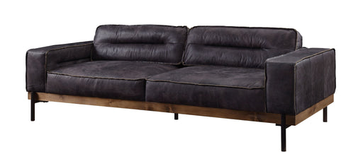 Silchester - Sofa - Antique Ebony Top Grain Leather - R&R Furniture Gallery (Fountain Valley, CA)