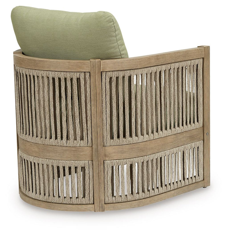 Serena Shores - Lounge Chair With Cushion (Set of 2) - Beige / Green - R&R Furniture Gallery (Fountain Valley, CA)