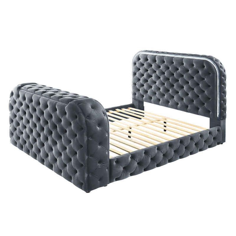 Kana - Bed With LED, Fireplace & TV Stand - R&R Furniture Gallery (Fountain Valley, CA)