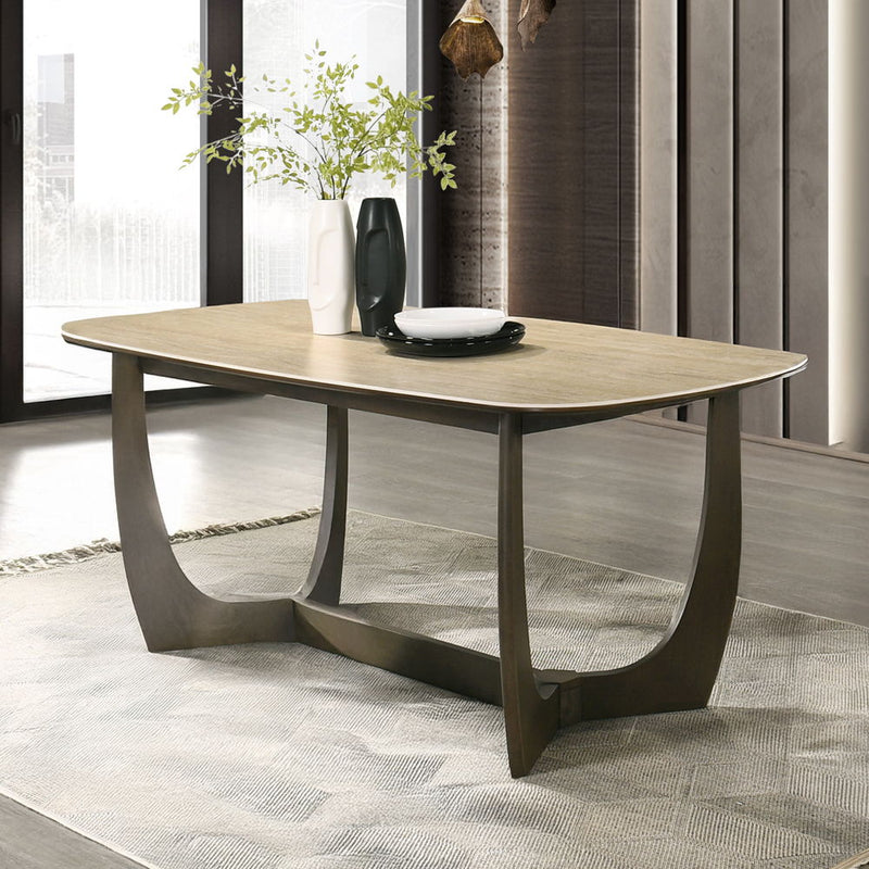 Davita - Dining Table With Ceramic Top - Walnut - R&R Furniture Gallery (Fountain Valley, CA)