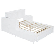 Platform Bed With Multi Functional Storage Space, Nightstand, 2 Drawers, USB Ports And Desk - R&R Furniture Gallery (Fountain Valley, CA)