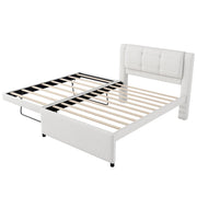 Upholstery Platform Bed With Trundle, Trundle Can Be Flat Or Erected - R&R Furniture Gallery (Fountain Valley, CA)