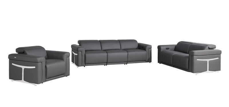 1126 - 6-Piece Modular Power Reclining Sofa, Loveseat & Chair Set In With 5 Power Recliners & Power Headrests