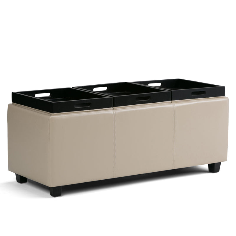 Avalon - Upholstered Storage Ottoman - R&R Furniture Gallery (Fountain Valley, CA)