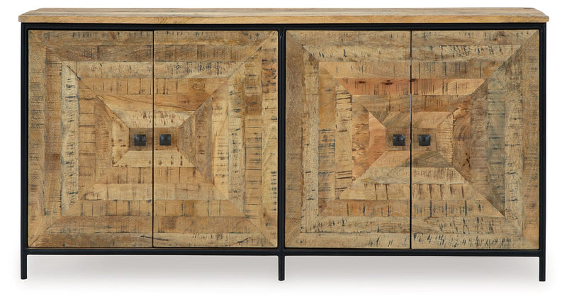 Camney - Accent Cabinet - Brown / Black - R&R Furniture Gallery (Fountain Valley, CA)