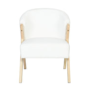 Modern Accent Chair With Polyester Upholstery And Minimalist Lounge Chair For Living Room, Bedroom, Or Office - White - R&R Furniture Gallery (Fountain Valley, CA)
