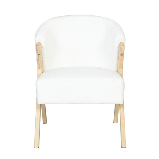 Modern Accent Chair With Polyester Upholstery And Minimalist Lounge Chair For Living Room, Bedroom, Or Office - White - R&R Furniture Gallery (Fountain Valley, CA)