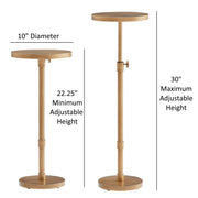 Morven - Adjustable Height Accent Table With Round Top - Antique Brass - R&R Furniture Gallery (Fountain Valley, CA)