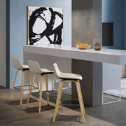 Randolph Bentwood - Upholstered Counter / Bar Height Stool (Set of 2) - R&R Furniture Gallery (Fountain Valley, CA)
