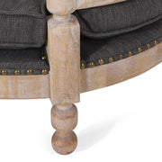 Round Pet Sofa, Wide Upholstered Pet Bed - Charcoal - R&R Furniture Gallery (Fountain Valley, CA)