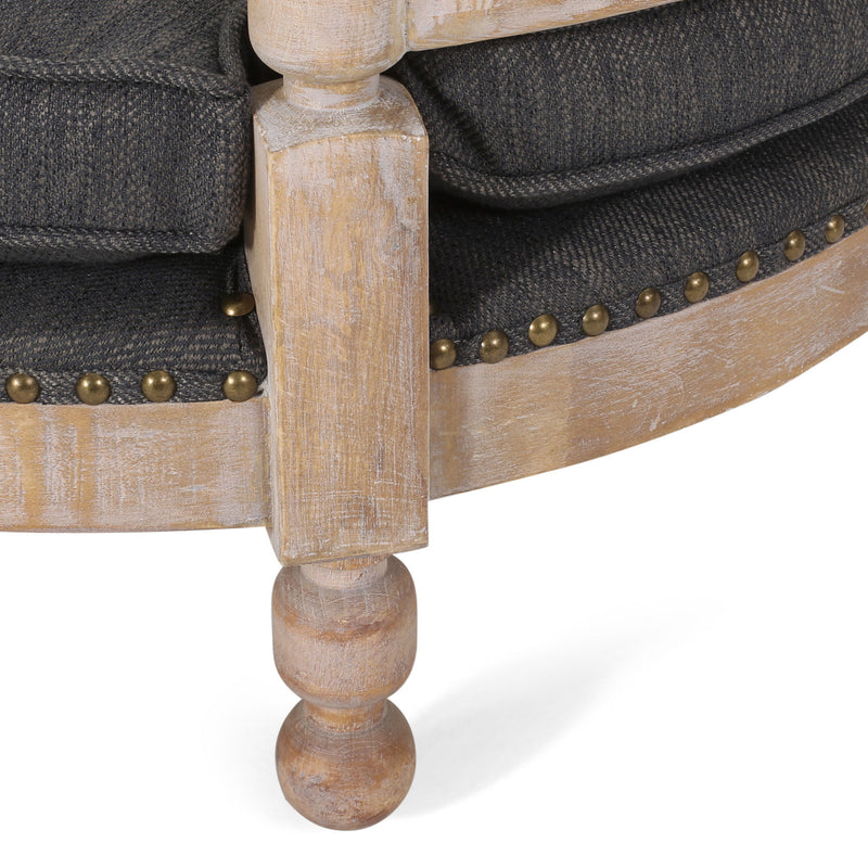 Round Pet Sofa, Wide Upholstered Pet Bed - Charcoal - R&R Furniture Gallery (Fountain Valley, CA)