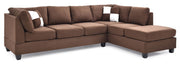 Glory Furniture Malone Comfort Sectional sofa with plush cushions and modern design, ideal for living room seating.