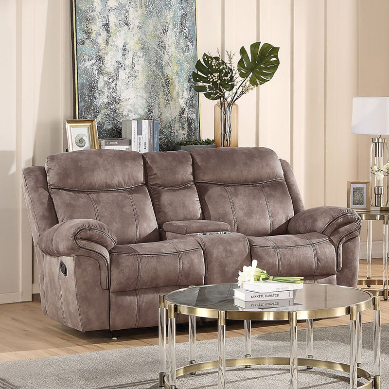Zubaida - Sofa w/USB Dock & Console(Motion) - R&R Furniture Gallery (Fountain Valley, CA)