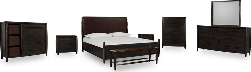 Koko Three Drawer Nightstand with Cord Management in Minx