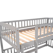 Low Bunk Bed With Slide, Fence And Ladder - R&R Furniture Gallery (Fountain Valley, CA)